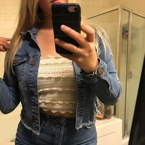 Cropped Denim Jacket👖👖